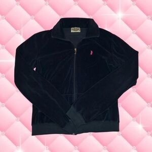 Juicy Couture black velour zip up 🎀